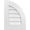 Ekena Millwork Quarter Round Top Right Surface Mount PVC Gable Vent w/ 3-1/2"W x 1"P Standard Frame, 16"W x 22"H GVPQR16X2201SN - alternate 1